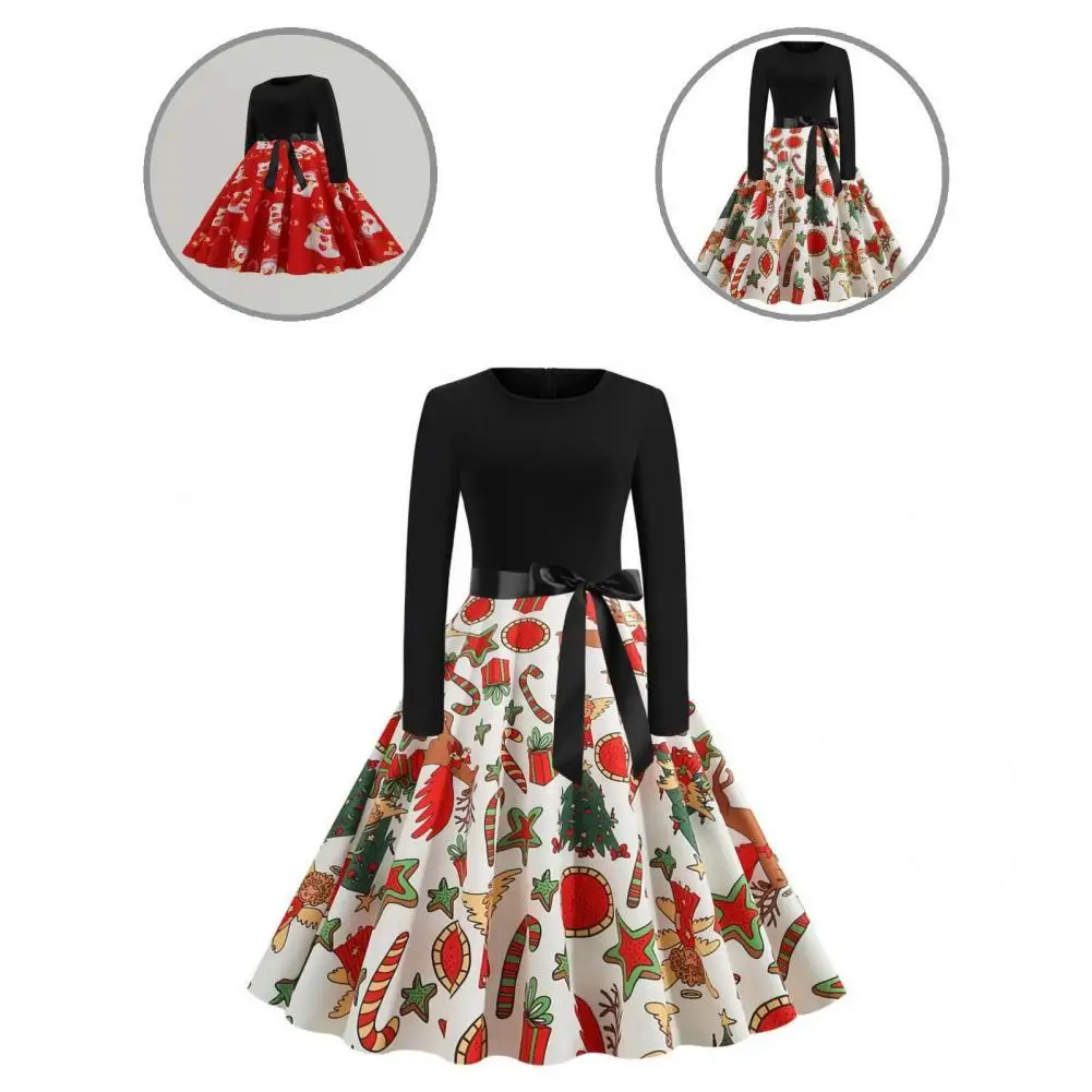 Soft Texture Stylish Christmas Themed Women Dress Washable Midi Dress Elegant Streetwear
Soft Texture Stylish Christmas Themed Women Dress Washable Midi Dress Elegant Streetwear