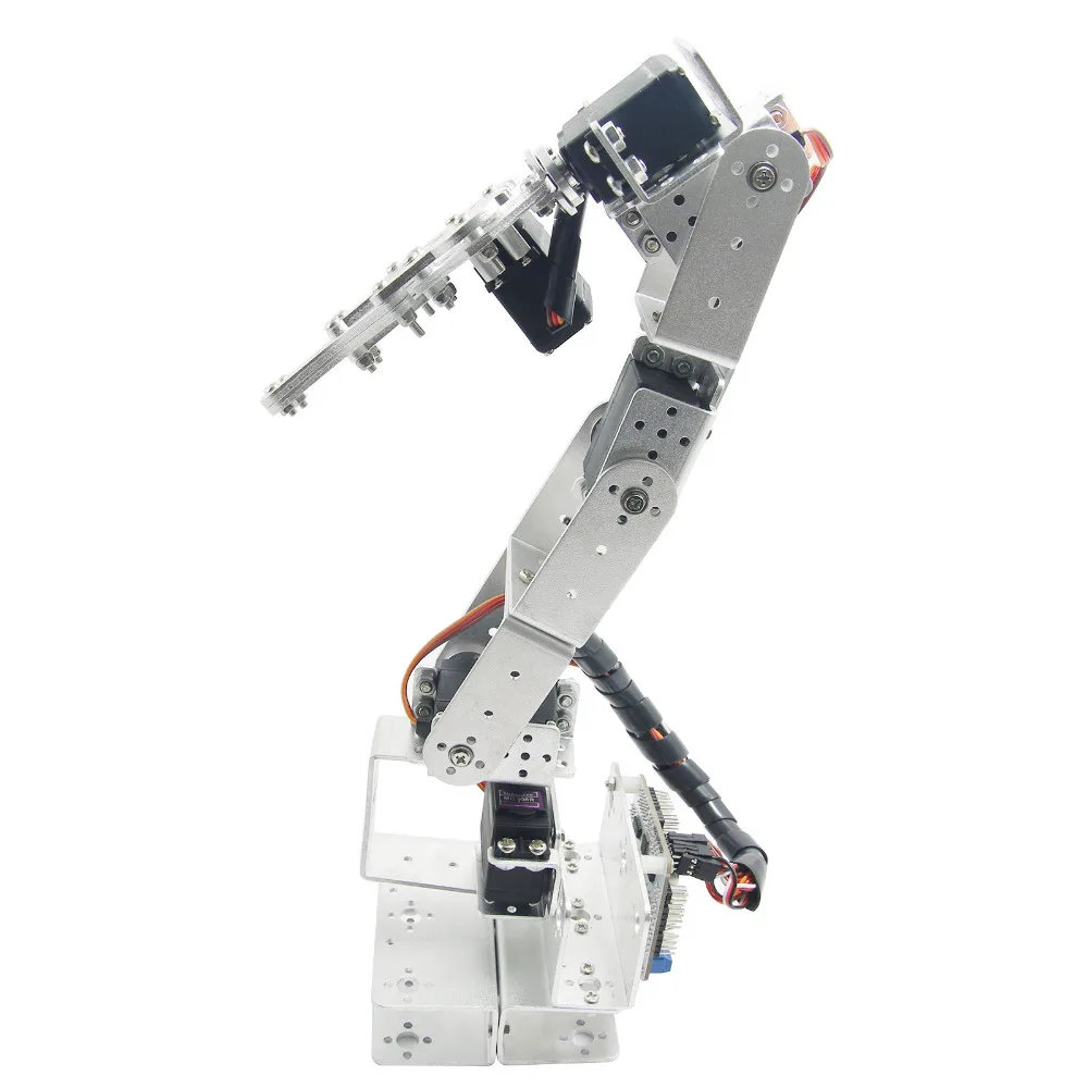 Aluminium Robot 6 DOF Arm Clamp Claw Mount Kit Mechanical Robotic Arm for Arduino-Silver
Aluminium Robot 6 DOF Arm Clamp Claw Mount Kit Mechanical Robotic Arm for Arduino-Silver