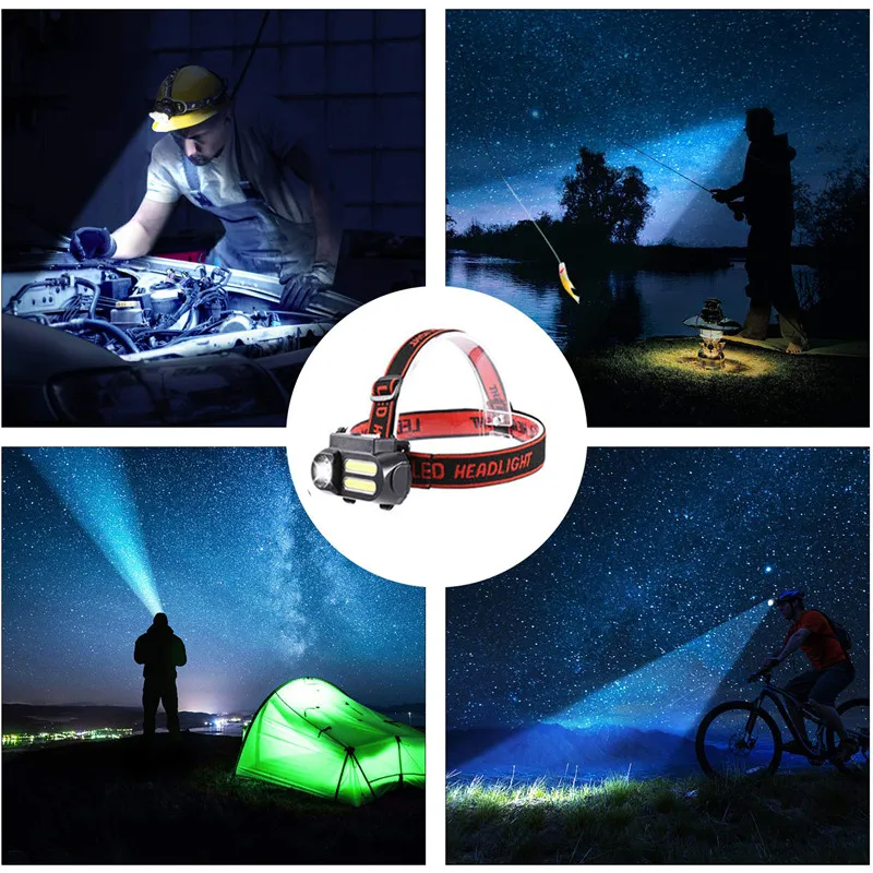 LED Headlamp 10000LM Portable Sensor Mini Bicycle COB Searchlight 4 modes Torch Waterproof Use 18650 Battery for Night Lighting
LED Headlamp 10000LM Portable Sensor Mini Bicycle COB Searchlight 4 modes Torch Waterproof Use 18650 Battery for Night Lighting