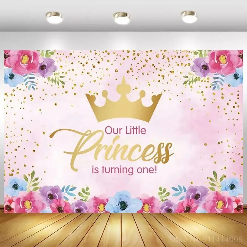 Our Little Princess Turning One Photo Background Cake Smash Flowers Glitter Kids Birthday Party Photography Backdrops For Home
Our Little Princess Turning One Photo Background Cake Smash Flowers Glitter Kids Birthday Party Photography Backdrops For Home