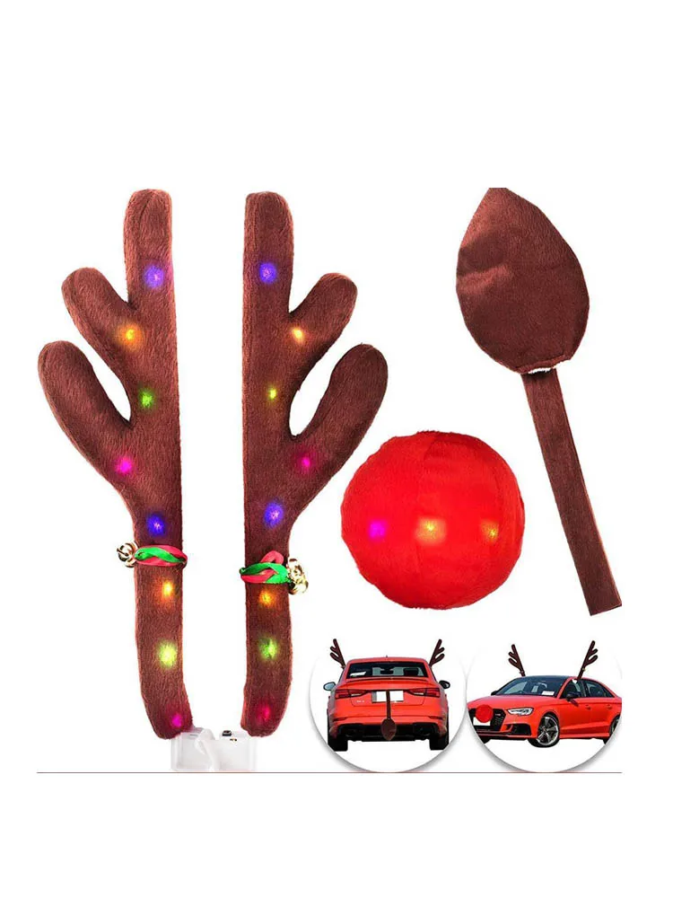 Reindeer Decoration Car Vehicle Nose Horn Costume Set Cute Christmas Reindeer Antlers Red Nose Ornaments Elk Vehicle Decoration
Reindeer Decoration Car Vehicle Nose Horn Costume Set Cute Christmas Reindeer Antlers Red Nose Ornaments Elk Vehicle Decoration