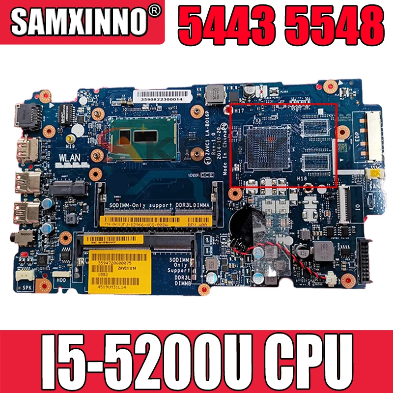 Оригинальная материнская плата для ноутбука Dell Inspiron 5543 5443 5548 5448 P39F P49G I5-5200U материнская плата CN-0FMCTC 0FMCTC ZAVC1 LA-B016P
Оригинальная материнская плата для ноутбука Dell Inspiron 5543 5443 5548 5448 P39F P49G I5-5200U материнская плата CN-0FMCTC 0FMCTC ZAVC1 LA-B016P
