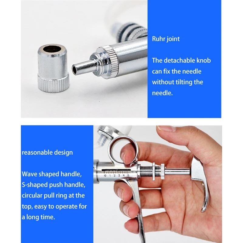 5ML Automatic Livestock Continuous Syringe Veterinary Equipment with Bottles Metal Multifunction Farm
5ML Automatic Livestock Continuous Syringe Veterinary Equipment with Bottles Metal Multifunction Farm