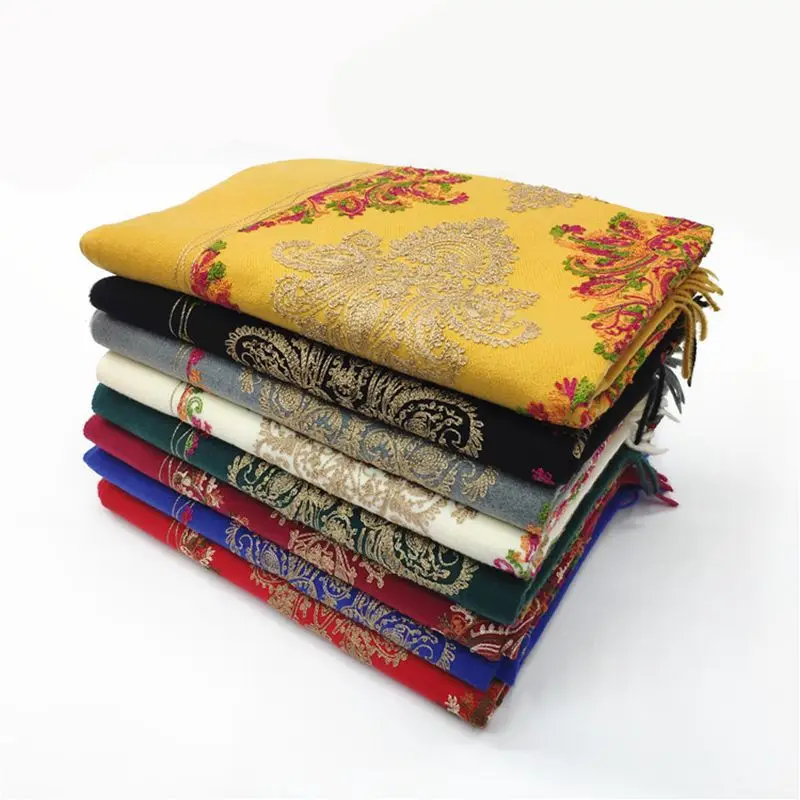Blanket Autumn Winter Imitation Cashmere Embroidered Flower Ethnic Scarf Cape Women Tassels Thick Warm Travel Shawl Neckerchief
Blanket Autumn Winter Imitation Cashmere Embroidered Flower Ethnic Scarf Cape Women Tassels Thick Warm Travel Shawl Neckerchief