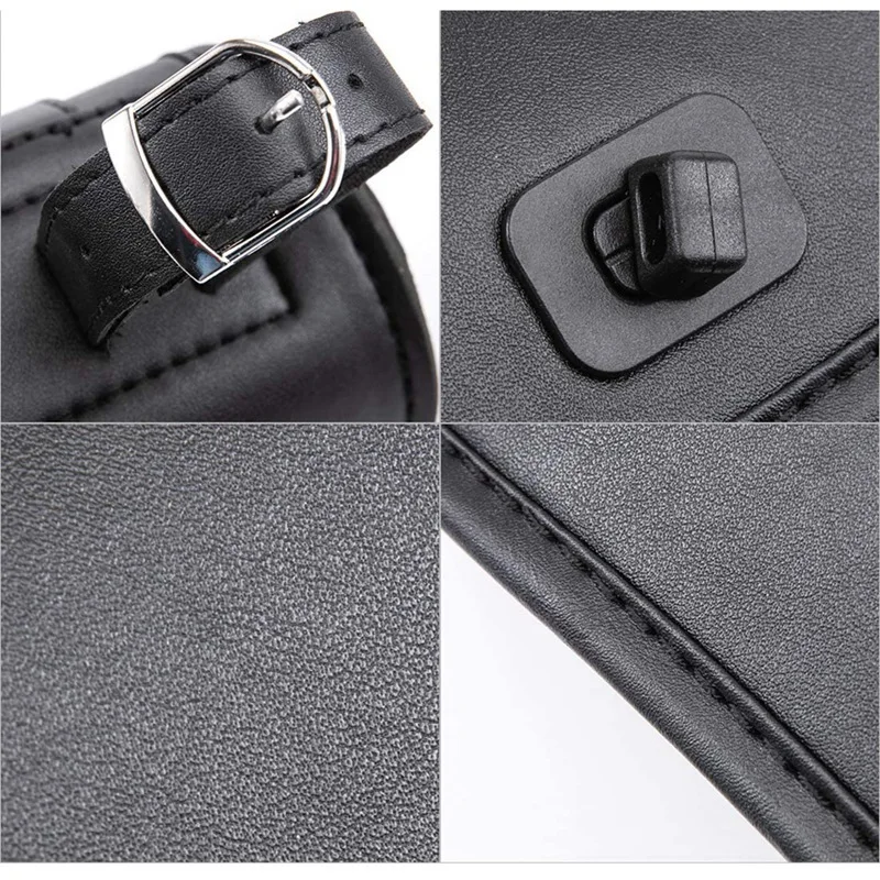 Motorcycle Fork Bag PU Leather Handlebar Tool Pouch Sissy Bar Roll Storage Bag Saddle Bag with 2 Straps, Universal
Motorcycle Fork Bag PU Leather Handlebar Tool Pouch Sissy Bar Roll Storage Bag Saddle Bag with 2 Straps, Universal