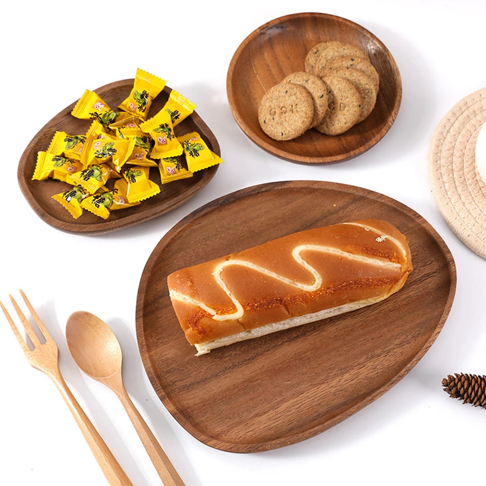 Home Decoration Walnut Wooden Serving Tray Round Irregular Breakfast Dessert Cake Tray Food Server Decorative Coffee Tea Platter
Home Decoration Walnut Wooden Serving Tray Round Irregular Breakfast Dessert Cake Tray Food Server Decorative Coffee Tea Platter