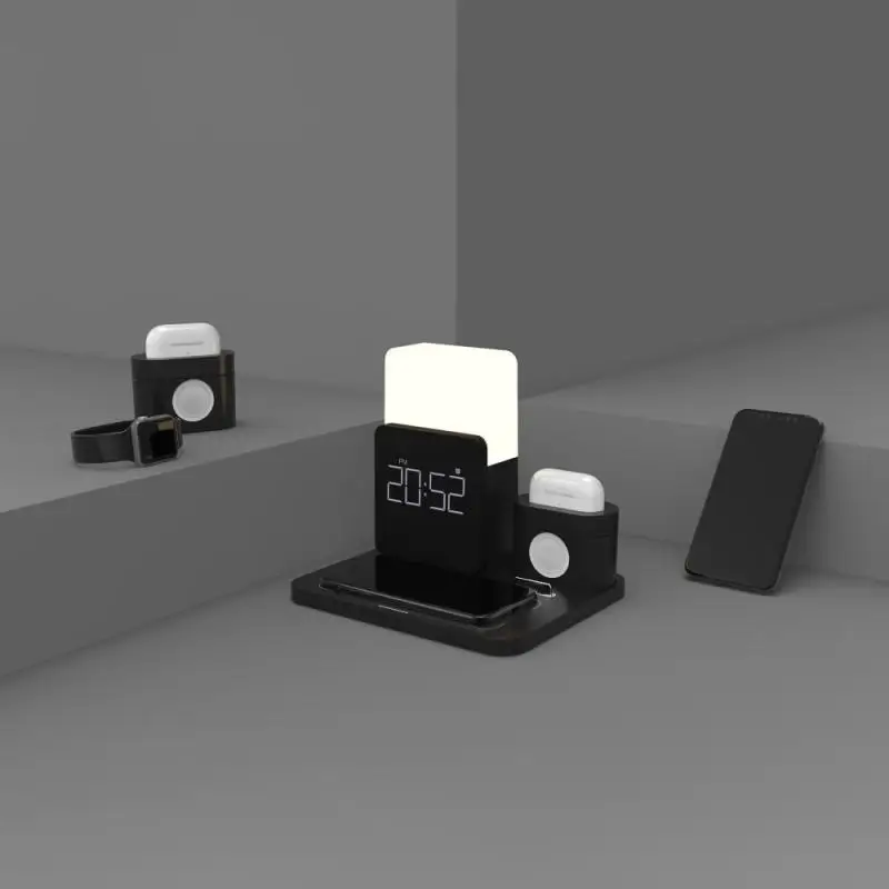 Wireless Charger Night Light With Clock Fast Qi Wireless Charger With For IPhone Iwatch Airpods 3 In 1 Multifunction Desk Lamp
Wireless Charger Night Light With Clock Fast Qi Wireless Charger With For IPhone Iwatch Airpods 3 In 1 Multifunction Desk Lamp