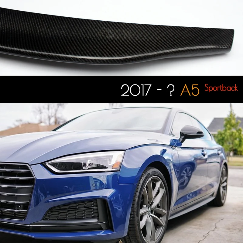 3*3 Carbon Fiber Rear Trunk Spoiler Ducktail Car Wing Fit for Audi A5 8W6 (2017 - ) 4-Door (Sportback), Perfect Fitment
3*3 Carbon Fiber Rear Trunk Spoiler Ducktail Car Wing Fit for Audi A5 8W6 (2017 - ) 4-Door (Sportback), Perfect Fitment