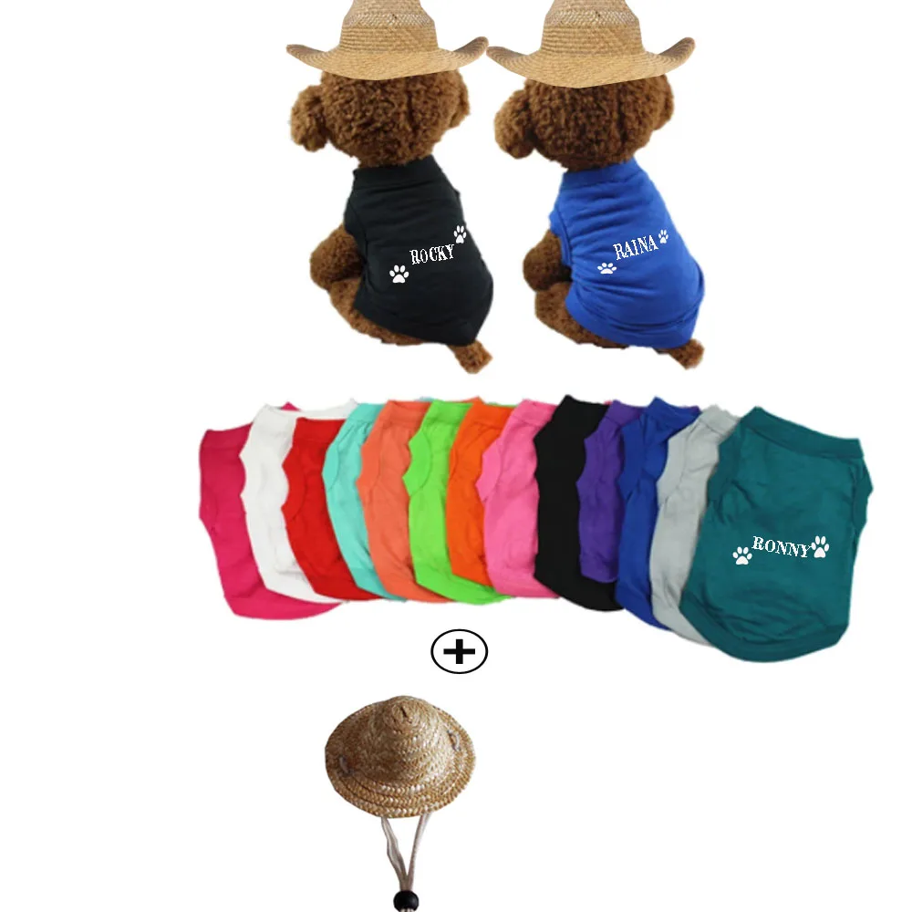 Customize Summer Spring Dog Clothes Hat For Pet Clothes Small Medium Large Dogs T-shirts Vest Cat Jacket Pajamas Pet Supplies
Customize Summer Spring Dog Clothes Hat For Pet Clothes Small Medium Large Dogs T-shirts Vest Cat Jacket Pajamas Pet Supplies