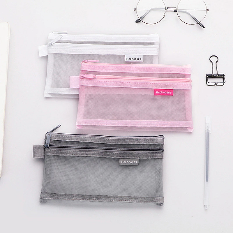 Simple Transparent Double Mesh Nylon Pencil Case Office Student Pencil Bags School Supplies Pen Box Cosmetic Makeup Storage Bag
Simple Transparent Double Mesh Nylon Pencil Case Office Student Pencil Bags School Supplies Pen Box Cosmetic Makeup Storage Bag