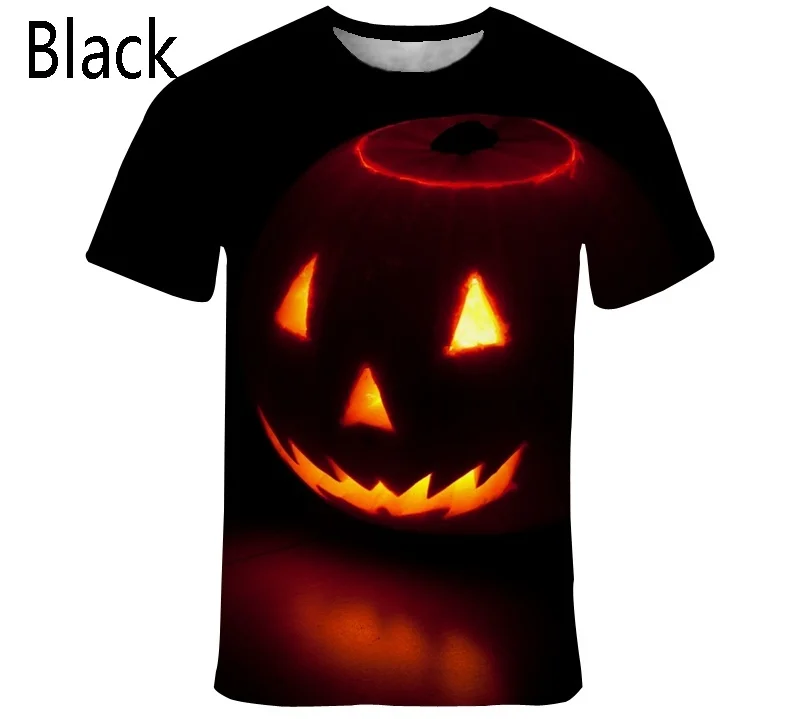 Halloween costume pumpkin head skull short-sleeved man 3D T-shirt tidal size clothes
Halloween costume pumpkin head skull short-sleeved man 3D T-shirt tidal size clothes
