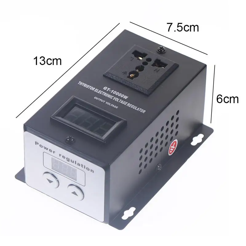 

SCR AC 220V 10000W Electronic Voltage Regulator Adjustable Thyristor Speed Controller Dimming Dimmer Temperature Thermostat