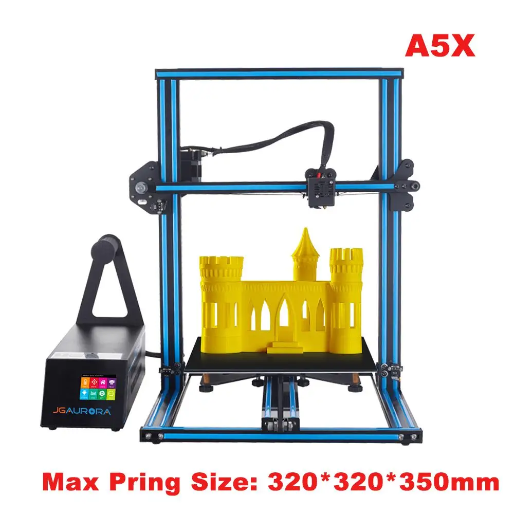 Набор для 3D-принтера JGAURORA A5X, высокая точность, сенсорный экран, большой размер печати 320*320*350 мм, настольный 3D-принтер s 
Набор для 3D-принтера JGAURORA A5X, высокая точность, сенсорный экран, большой размер печати 320*320*350 мм, настольный 3D-принтер s
