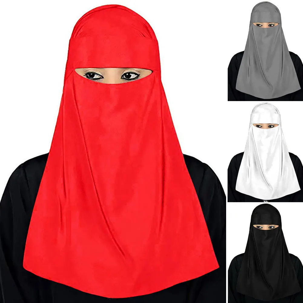 Арабский мусульманский женский Тюрбан Хиджаб Niqab мусульманская маска для лица