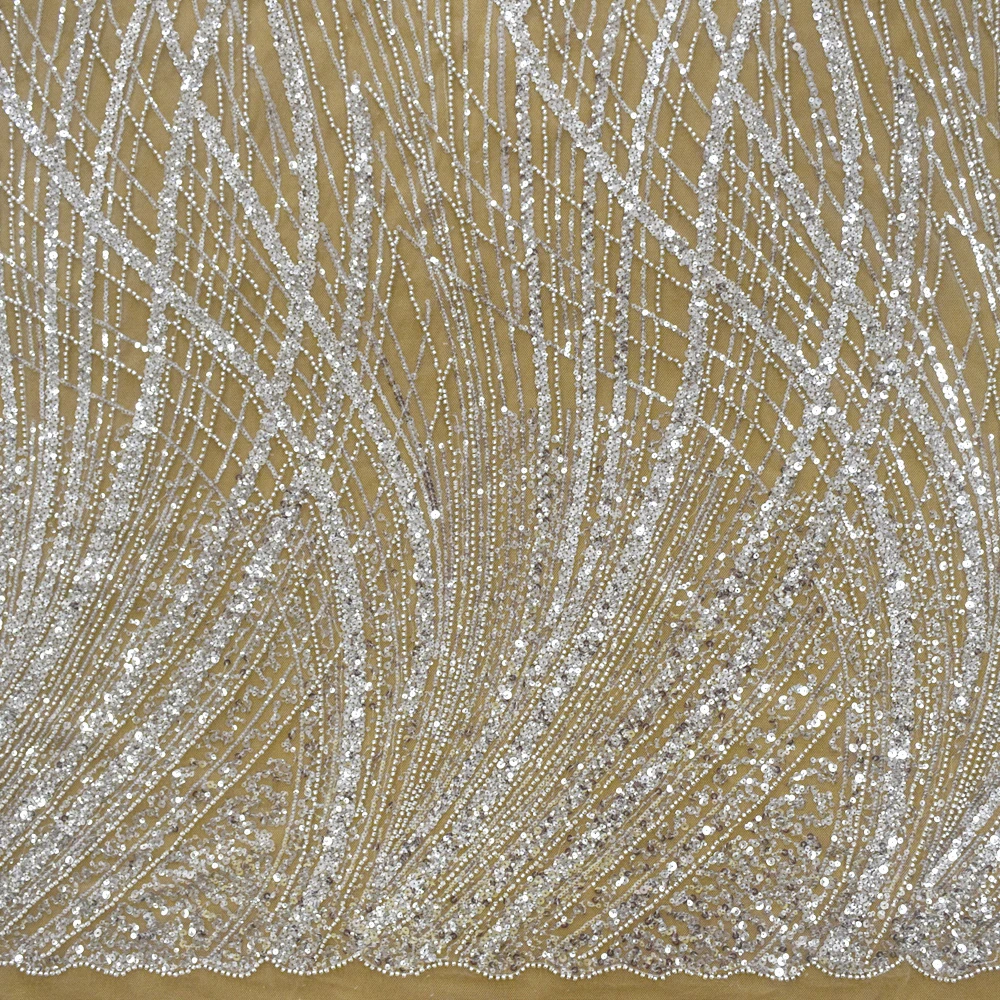 2021 High Quality White Embroidered Fabrics Crystal Sequins Super Sparkle Wedding Gown Lace Mesh African Evening Dress HY1567
2021 High Quality White Embroidered Fabrics Crystal Sequins Super Sparkle Wedding Gown Lace Mesh African Evening Dress HY1567