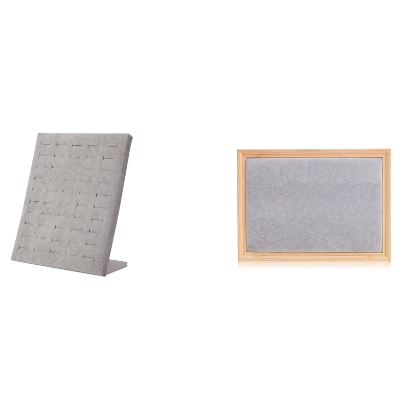 50 Slots L Type Flannel Wall Jewelry Display Organizer & Solid Wood Earring Storage Board Earrings Bracelet Gray
50 Slots L Type Flannel Wall Jewelry Display Organizer & Solid Wood Earring Storage Board Earrings Bracelet Gray