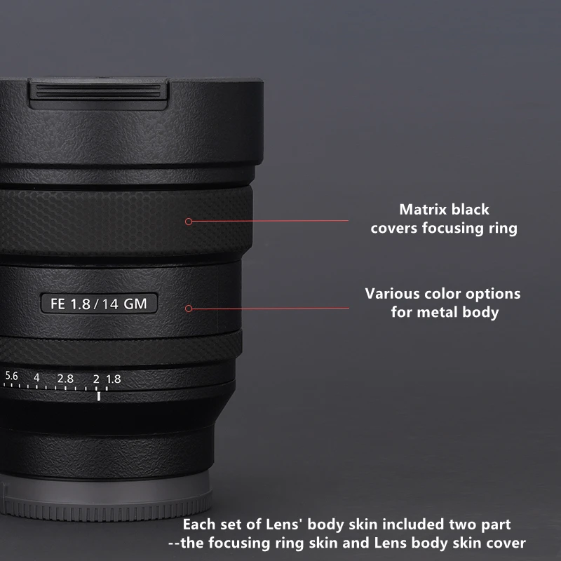14 1.8 / FE 14mm F1.8 GM Lens Premium Decal Skin For Sony FE14mm F1.8GM Lens Protector Wrap Cover Sticker ( SEL14F18GM )
14 1.8 / FE 14mm F1.8 GM Lens Premium Decal Skin For Sony FE14mm F1.8GM Lens Protector Wrap Cover Sticker ( SEL14F18GM )