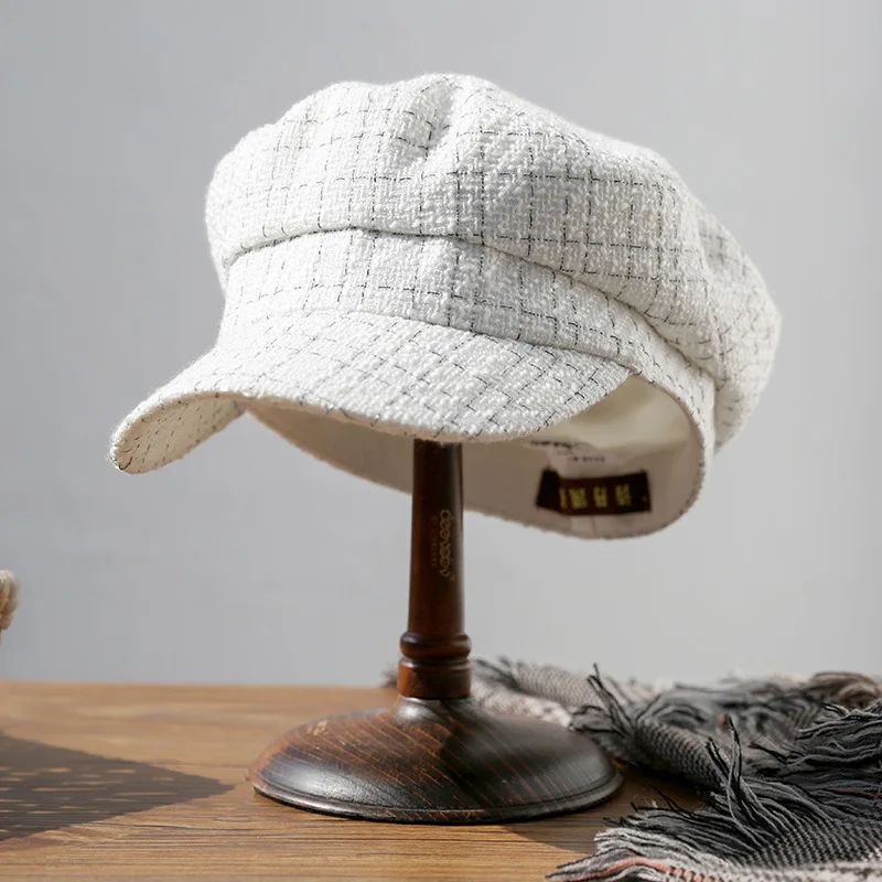 Korean Version of Japanese Wool Fashion Checkered FLAT TOP NAVY HAT Autumn White Student British Literature and Art Cap Children
Korean Version of Japanese Wool Fashion Checkered FLAT TOP NAVY HAT Autumn White Student British Literature and Art Cap Children