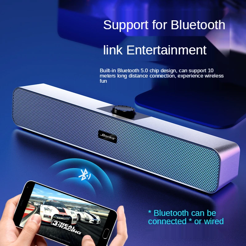 Multi - function Cable Bluetooth Speaker small sound multimedia desktop long sound blaster mobile phone computers
Multi - function Cable Bluetooth Speaker small sound multimedia desktop long sound blaster mobile phone computers