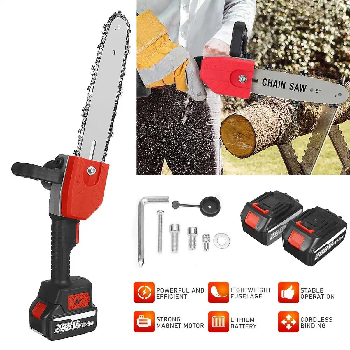 10inch Electric Chain Saw Cordless Power Pruning Chainsaw for Garden Tree Trimming Woodworking Cutter Tool for Makita Battery
10inch Electric Chain Saw Cordless Power Pruning Chainsaw for Garden Tree Trimming Woodworking Cutter Tool for Makita Battery