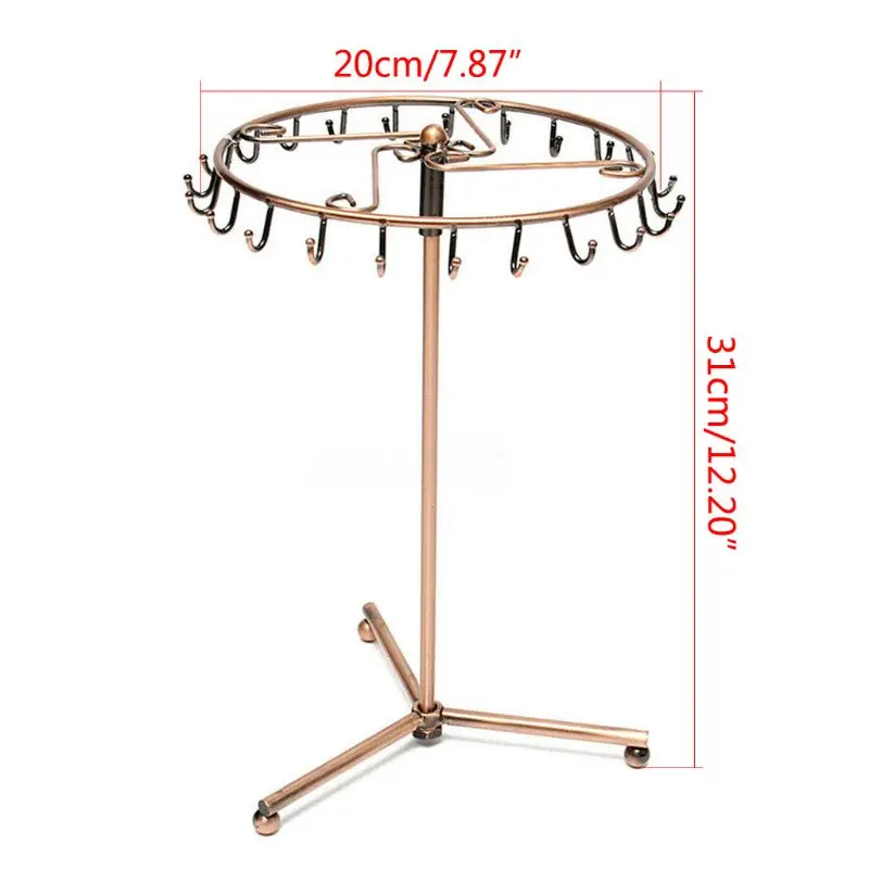Vintage Pendant Scarf Jewelry Display Rack Rotatable Necklace Headband Bracelet Rings Stand Holder 23 Hooks
Vintage Pendant Scarf Jewelry Display Rack Rotatable Necklace Headband Bracelet Rings Stand Holder 23 Hooks