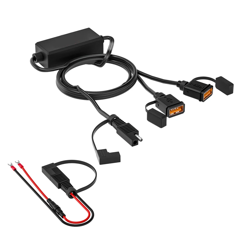 Водонепроницаемый комплект USB зарядного устройства для мотоцикла переходник SAE-USB со встроенным предохранителем 10 А электронная навигация ...
Водонепроницаемый комплект USB зарядного устройства для мотоцикла переходник SAE-USB со встроенным предохранителем 10 А электронная навигация ...
