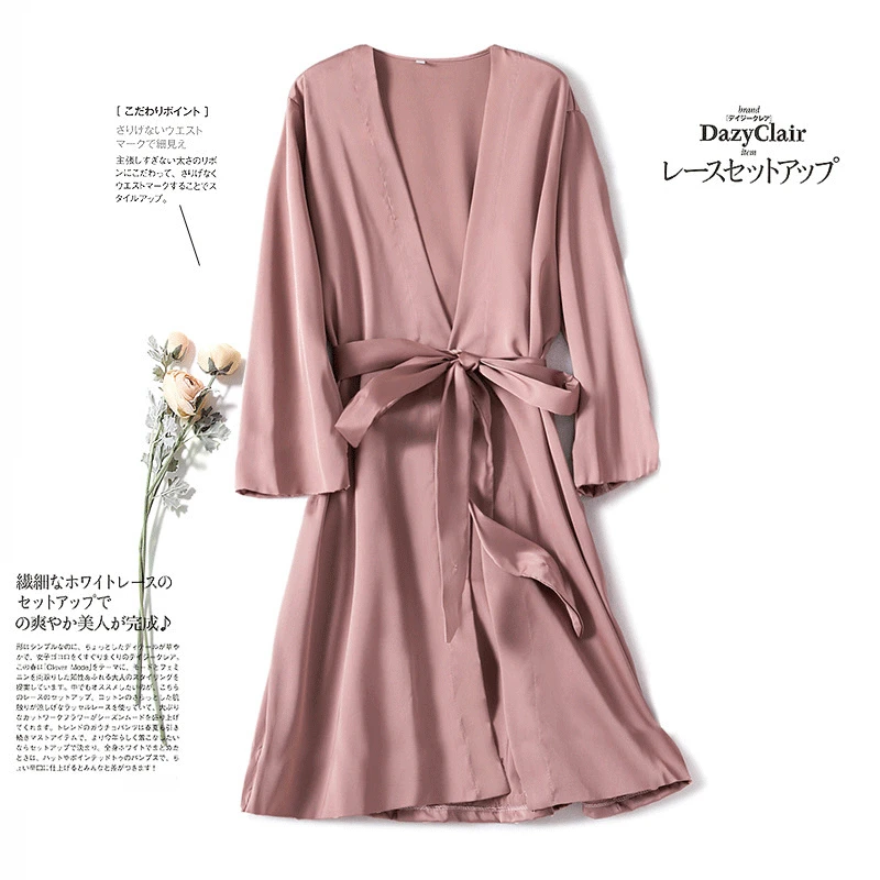 2020 Pajamas Women's Sexy Viscose Fiber Nightgown Korean-Style Thin Bathrobe Mid-Length Robe Sexy Robe
2020 Pajamas Women's Sexy Viscose Fiber Nightgown Korean-Style Thin Bathrobe Mid-Length Robe Sexy Robe