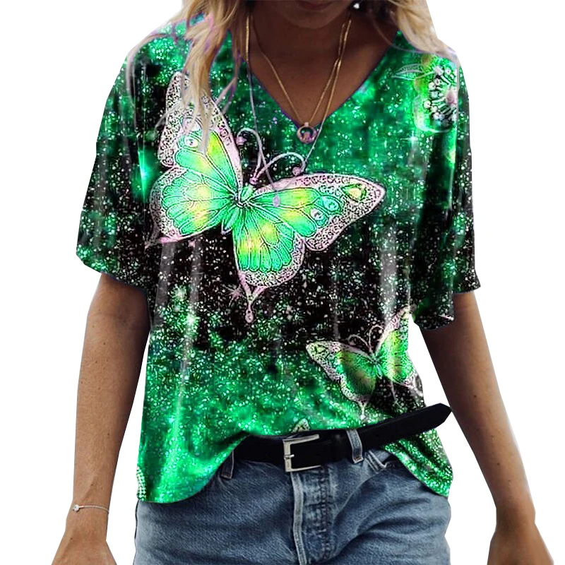 Summer Ladies Casual V Neck Short Tee Print Butterfly Tee Short Sleeve Tops T Shirts Slim Casual Fashion Plus Size Summer Tops
Summer Ladies Casual V Neck Short Tee Print Butterfly Tee Short Sleeve Tops T Shirts Slim Casual Fashion Plus Size Summer Tops