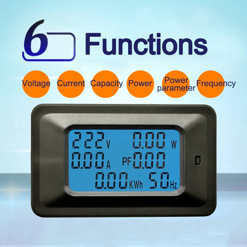 100A AC Digital Power KWh Watt Meter Volt Amp Voltmeter Ammeter Open Close CT US
100A AC Digital Power KWh Watt Meter Volt Amp Voltmeter Ammeter Open Close CT US
