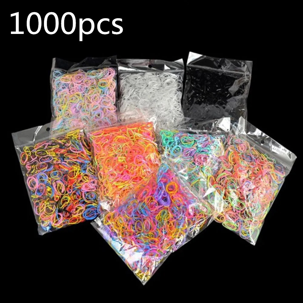 

1000pcs/bag Child Baby Hair Holders Rubber Bands Elastics Girls Tie Gum Hair Bands Ponytail Holder Kids Hair Accessories