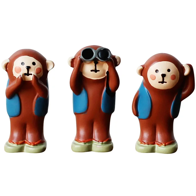 Creative Cute Three Wise Monkeys Model Car Ornaments Crafts Cartoon Monkey Fairy Garden Miniatures Home Decoration Accessories
Creative Cute Three Wise Monkeys Model Car Ornaments Crafts Cartoon Monkey Fairy Garden Miniatures Home Decoration Accessories