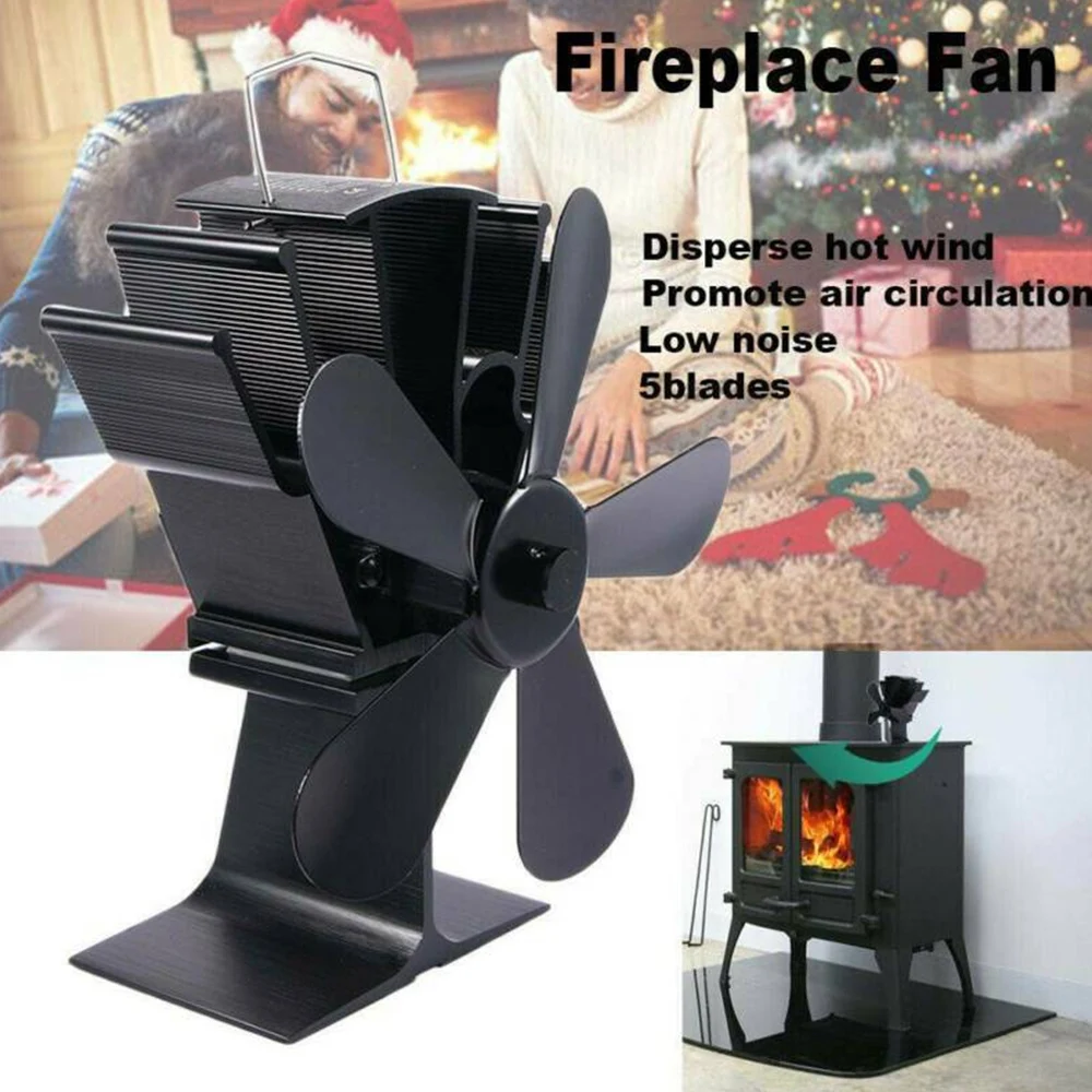 Fireplace Fan Blades Aluminium Alloy Heat Powered Wood Stove Fan 5 Blades Fan Accessories Efficient Heat Distribution
Fireplace Fan Blades Aluminium Alloy Heat Powered Wood Stove Fan 5 Blades Fan Accessories Efficient Heat Distribution