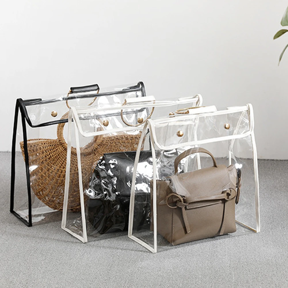 Transparent Bags PVC Hanging Handbag Organizer for Wardrobe Closet Transparent Storage Bag Door Wall Clear Sundry Bag
Transparent Bags PVC Hanging Handbag Organizer for Wardrobe Closet Transparent Storage Bag Door Wall Clear Sundry Bag