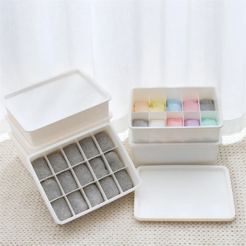 Separated Underwear Storage Box with Lid Bra Drawer Organizer Dividers Briefs Underpants Scarves Ties Socks Boxes Bra Organiser
Separated Underwear Storage Box with Lid Bra Drawer Organizer Dividers Briefs Underpants Scarves Ties Socks Boxes Bra Organiser