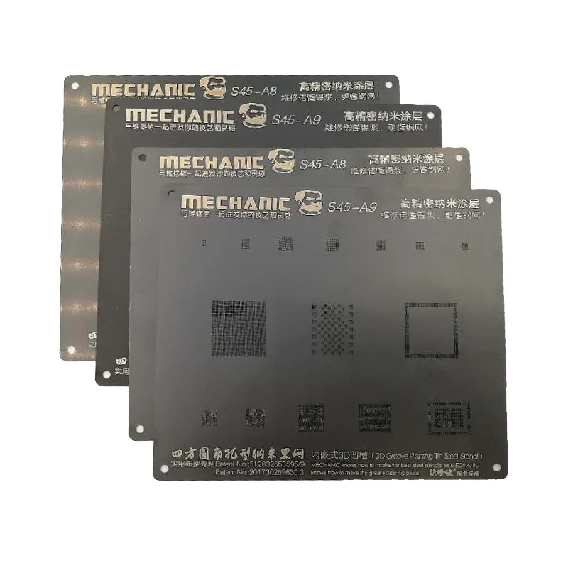 Черный трафарет Mechanic 3D Groove для телефона A8 A9 A10 A11 A12 CPU NAND Baseband IC Chip BGA реболлинг