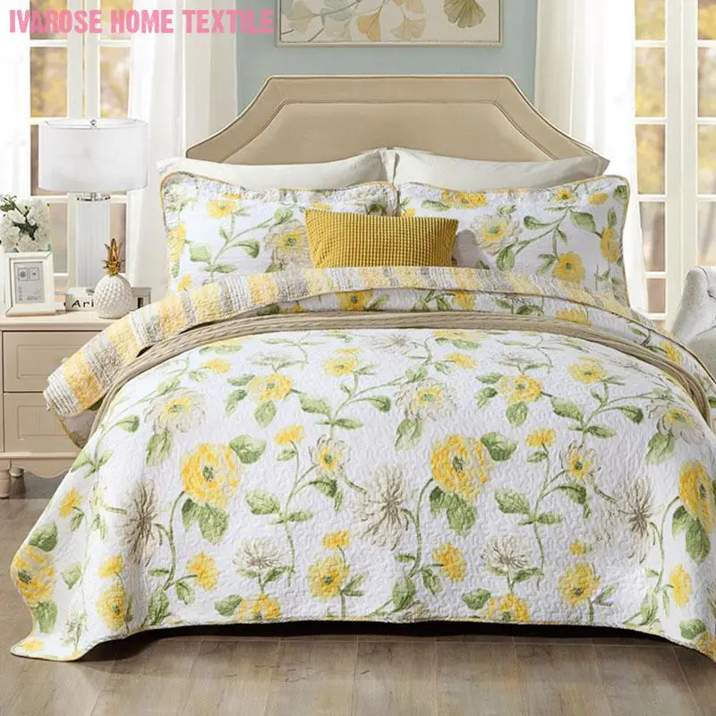 100%Cotton Soft Quilt Set Queen 3 Pcs Boho Chic Floral Rose Leaves Bedding Bedspread set Pillow shams Coverlet for All Season
100%Cotton Soft Quilt Set Queen 3 Pcs Boho Chic Floral Rose Leaves Bedding Bedspread set Pillow shams Coverlet for All Season