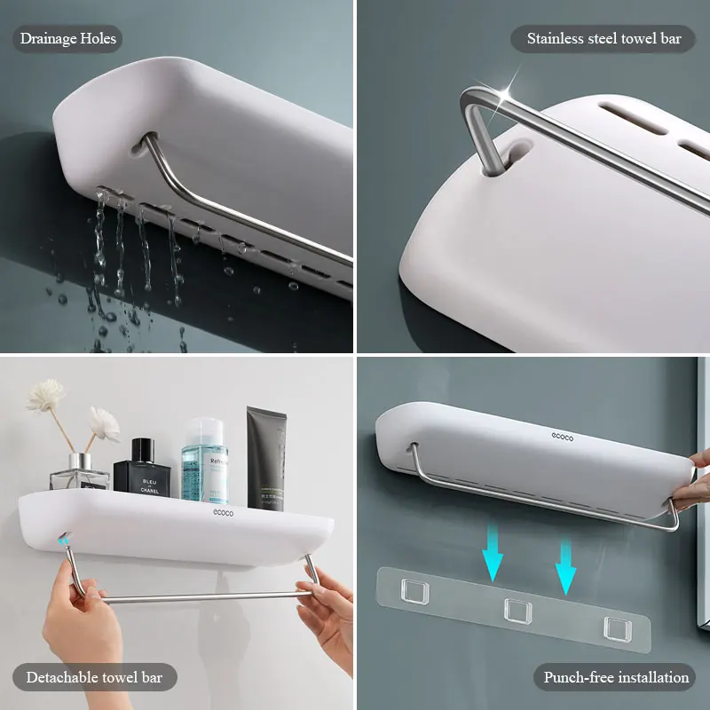 Self Adhesive Bathroom Shelf Shampoo Toiletries Organizer Wall Mounted Kitchen Storage Holder No Drilling Bathroom Accessories
Self Adhesive Bathroom Shelf Shampoo Toiletries Organizer Wall Mounted Kitchen Storage Holder No Drilling Bathroom Accessories