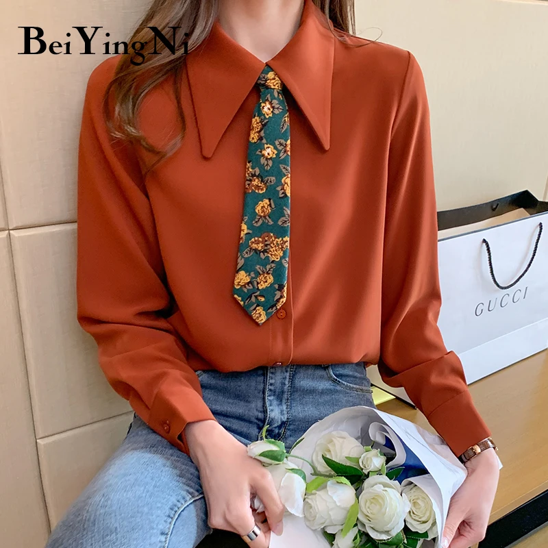 Beiyingni Vintage Turn-down Collar Long Sleeve Blouses Female Harajuku Loose Large Size Single-breasted Shirts Lady Chic Blouse
Beiyingni Vintage Turn-down Collar Long Sleeve Blouses Female Harajuku Loose Large Size Single-breasted Shirts Lady Chic Blouse