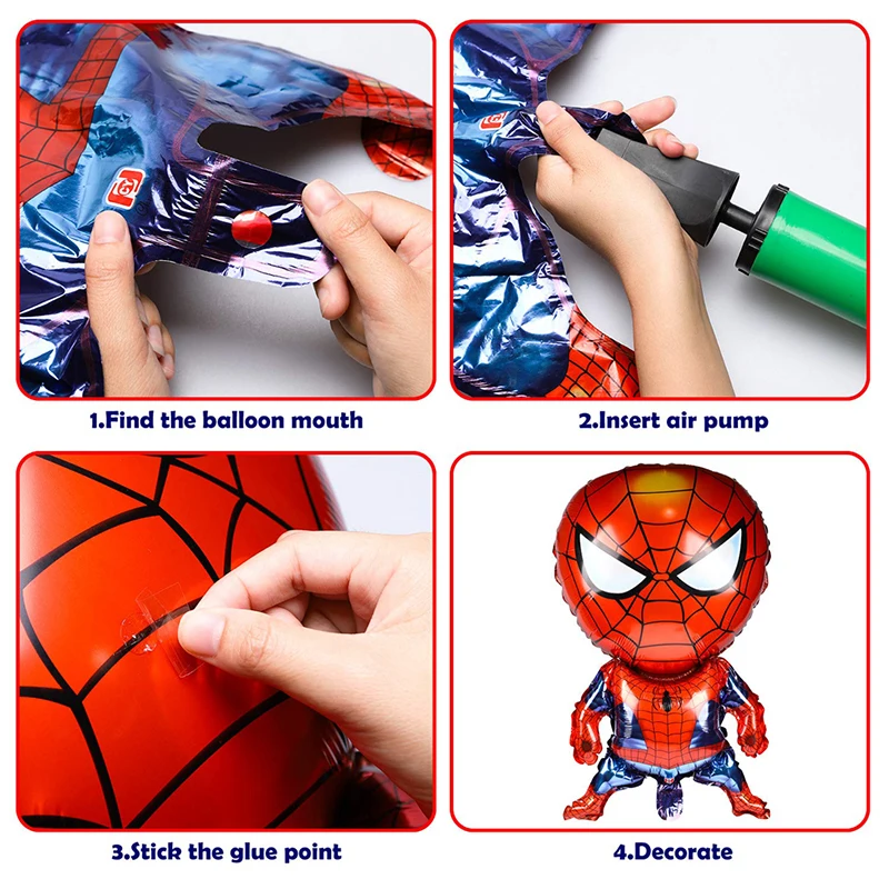 

40Pcs Superhero Balloons Birthday Party Supplies Superheroes Foil Balloons Decorations Kits for Children Themed Parties Favors