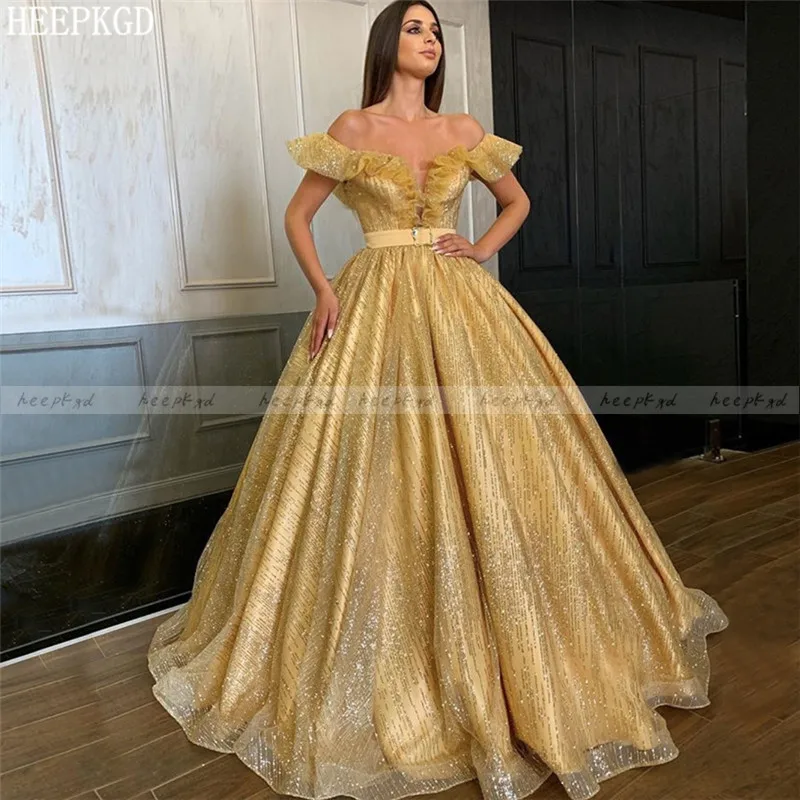 Золотистое блестящее бальное платье, специальное вечернее платье с открытыми плечами, в пол, женские платья для конкурсов, Длинные официаль... 
Золотистое блестящее бальное платье, специальное вечернее платье с открытыми плечами, в пол, женские платья для конкурсов, Длинные официаль...