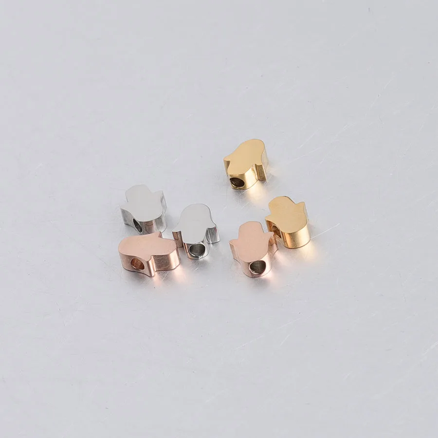 Fnixtar Gold Color Mirror Polished Stainless Steel European Hamsa Hand Bead DIY Jewelry 1.8mm Small Hole Bead 3*8mm 20piece/lot
Fnixtar Gold Color Mirror Polished Stainless Steel European Hamsa Hand Bead DIY Jewelry 1.8mm Small Hole Bead 3*8mm 20piece/lot