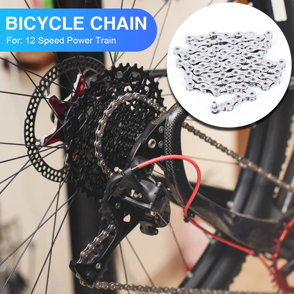 12-Speed 116-Link Carbon Steel Mountain Bike Chain Wear-Resistant Plating Cycling Chains Bicycle Parts Equipment Accessories
12-Speed 116-Link Carbon Steel Mountain Bike Chain Wear-Resistant Plating Cycling Chains Bicycle Parts Equipment Accessories
