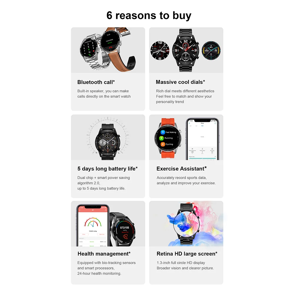 Carsikie 2021 Smart Watch 1.3 Inch IPS Full Round Screen 24 Hour Heart Rate Monitoring DT92 Smartwatch with BT Call Big Battery
Carsikie 2021 Smart Watch 1.3 Inch IPS Full Round Screen 24 Hour Heart Rate Monitoring DT92 Smartwatch with BT Call Big Battery