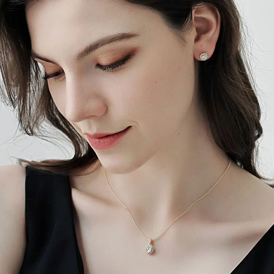 Efily Cubic Zirconia Jewelry Set Heart Pendant Necklace Rhinestone Stud Earrings for Women Bridal Accessories Wedding Set Gift
Efily Cubic Zirconia Jewelry Set Heart Pendant Necklace Rhinestone Stud Earrings for Women Bridal Accessories Wedding Set Gift