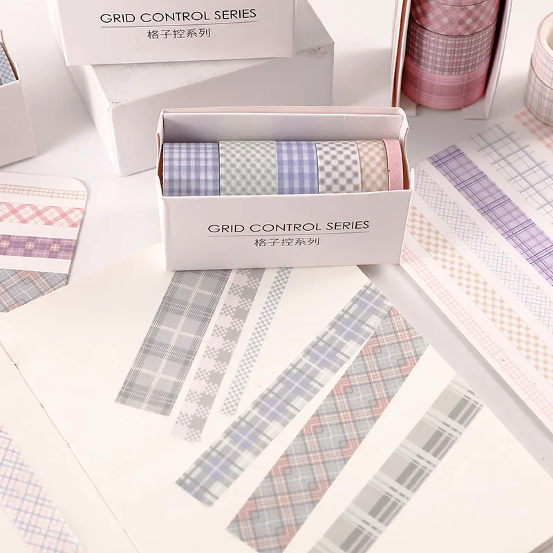 5Roll/lot Fashion Grid Series Washi Tape set Masking Tape Stickers Scrapbooking Decoration Stationery School Supplies
5Roll/lot Fashion Grid Series Washi Tape set Masking Tape Stickers Scrapbooking Decoration Stationery School Supplies