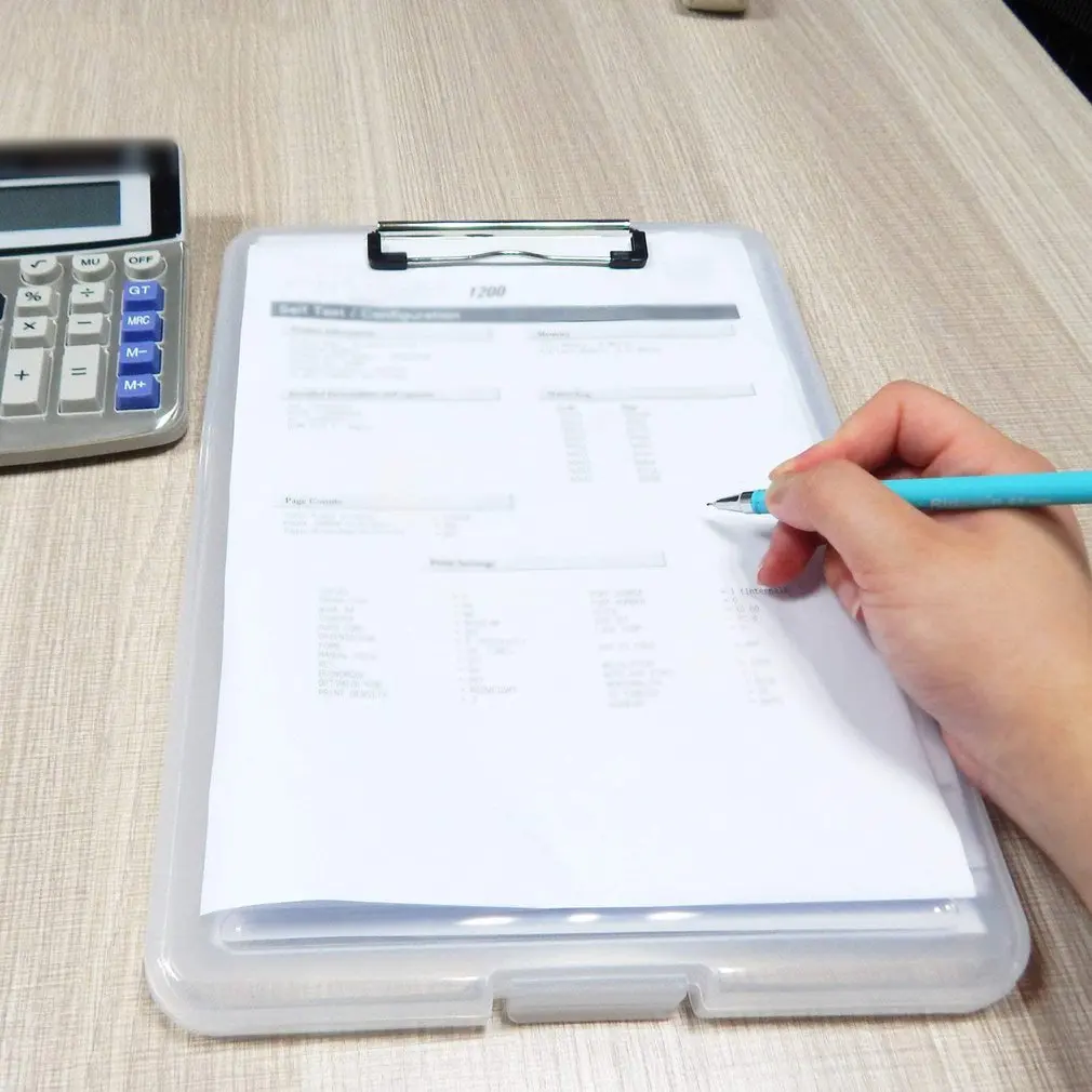 Multifunctional PP File Box A4 Writing Board With Pen Slot Clips Clipboards Clamp Portable File Storage Box File Box Openable
Multifunctional PP File Box A4 Writing Board With Pen Slot Clips Clipboards Clamp Portable File Storage Box File Box Openable