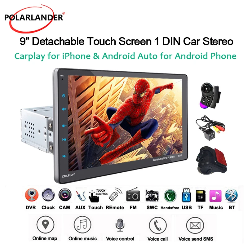 Car Radio 1Din For Caplay Detachable Machine Full touch screen MP5 for Android/Apple Two-way Control9 Inch Single Spindle
Car Radio 1Din For Caplay Detachable Machine Full touch screen MP5 for Android/Apple Two-way Control9 Inch Single Spindle