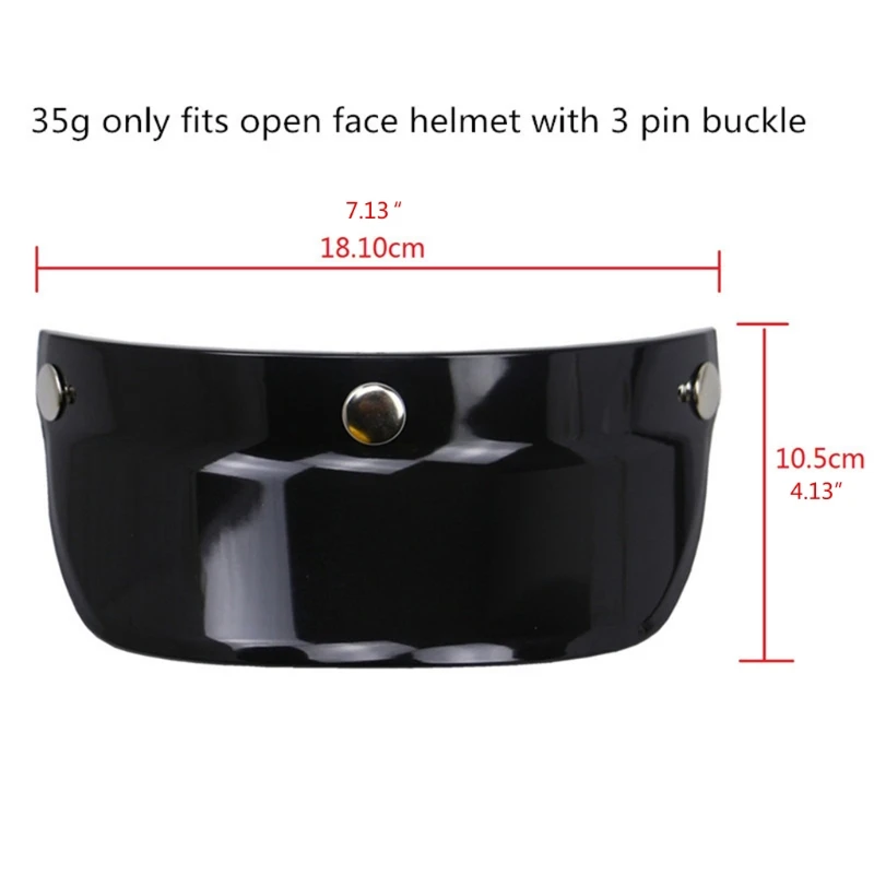 3/4 Motorcycle Helmet Visor Shield 3-Snap Design Open Face Helmet Visor Gift for Motorcycle Enthusiasts
3/4 Motorcycle Helmet Visor Shield 3-Snap Design Open Face Helmet Visor Gift for Motorcycle Enthusiasts