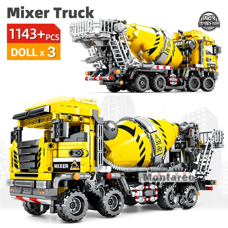 City Engineering Vehicle Mixer Trucks Yellow Car Building Blocks Combination Road Roller Assemble Bricks Loader Toys for Kids
City Engineering Vehicle Mixer Trucks Yellow Car Building Blocks Combination Road Roller Assemble Bricks Loader Toys for Kids
