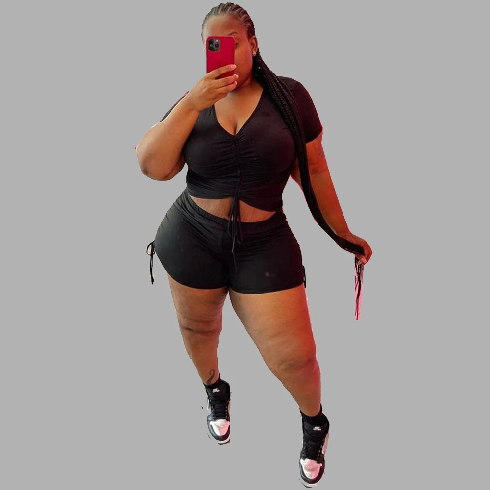 3xl 4xl 5xl Summer New Fashion Trend Drawstring Casual Short Sleeved Two Piece Plus Size Women's Clothing Wholesale Dropshipping
3xl 4xl 5xl Summer New Fashion Trend Drawstring Casual Short Sleeved Two Piece Plus Size Women's Clothing Wholesale Dropshipping